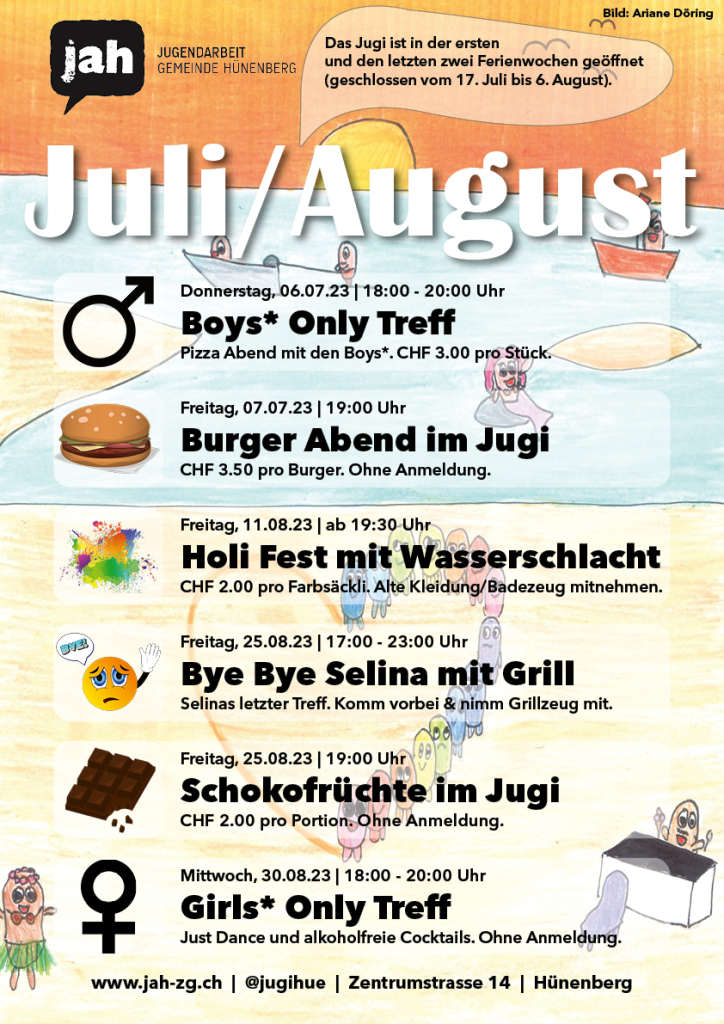 Mehr über den Artikel erfahren MONATSPROGRAMM JULI/AUGUST 2023