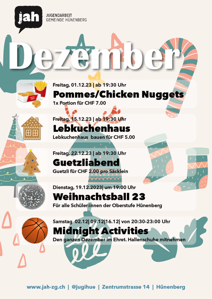 Mehr über den Artikel erfahren MONATSPROGRAMM DEZEMBER 2023