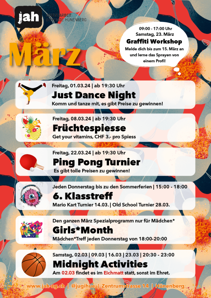 Mehr über den Artikel erfahren Monatsprogramm März