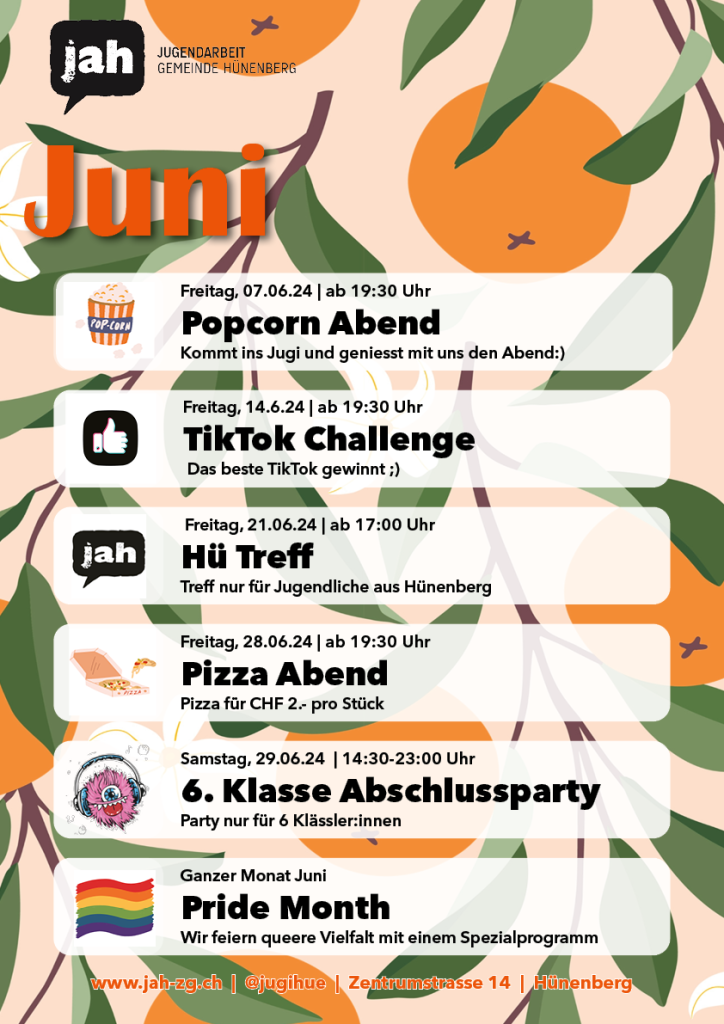Mehr über den Artikel erfahren Monatsprogramm Juni