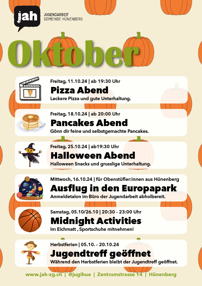 Du betrachtest gerade Monatsprogramm Oktober 2024