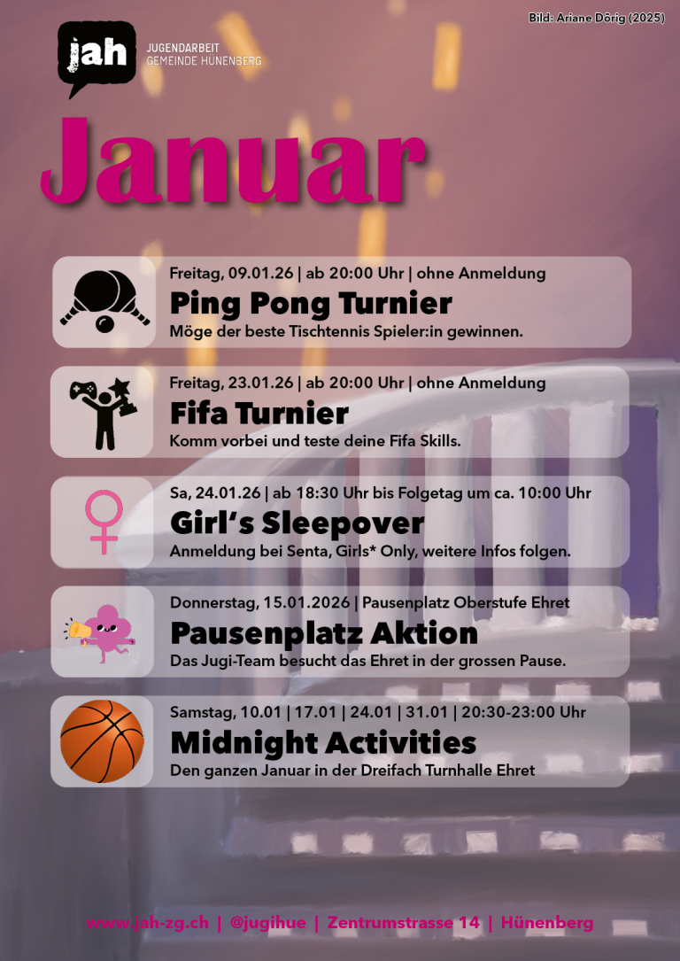 Mehr über den Artikel erfahren Monatsprogramm Januar