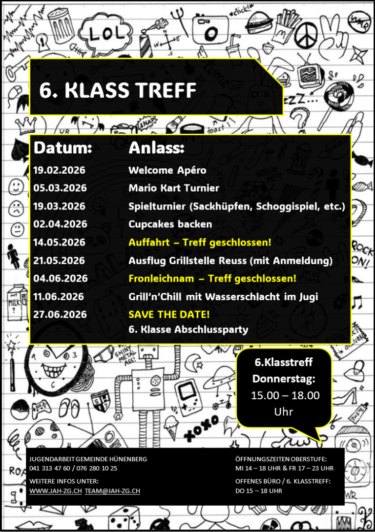Mehr über den Artikel erfahren Programm 6. Klasse Treff