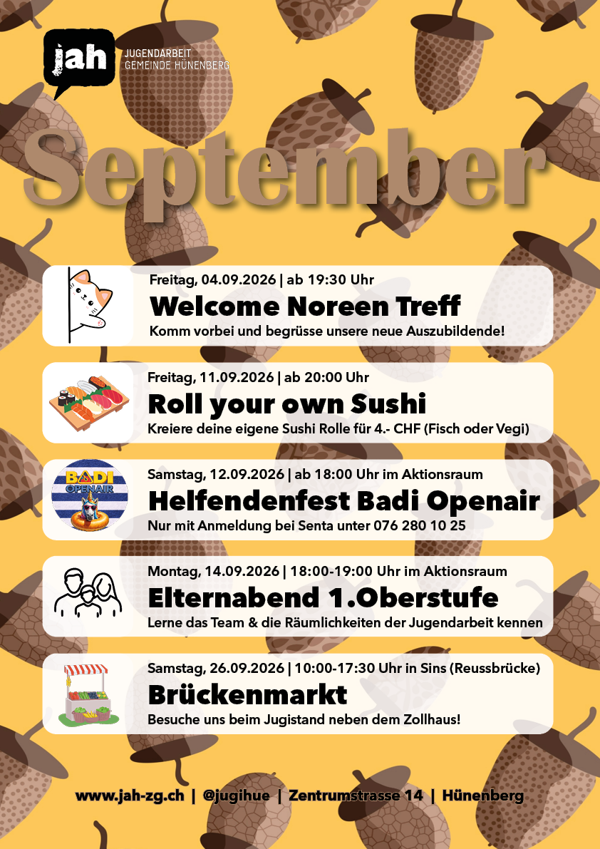 Du betrachtest gerade Monatsprogramm September 2026